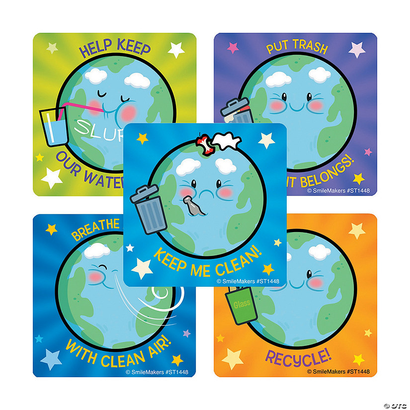 Clean Earth Stickers | Oriental Trading