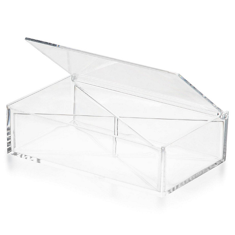 Clear Acrylic Boxes 6.3''X3.94''X1.97'' 4 Pack Image