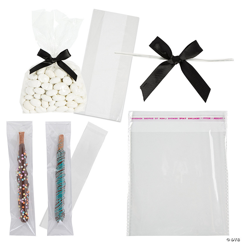 Clear Cellophane Bag Assortment with Black Bow Kit for 244 Image