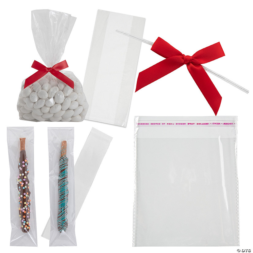 Clear Cellophane Bag Assortment with Red Bow Kit for 244 Image