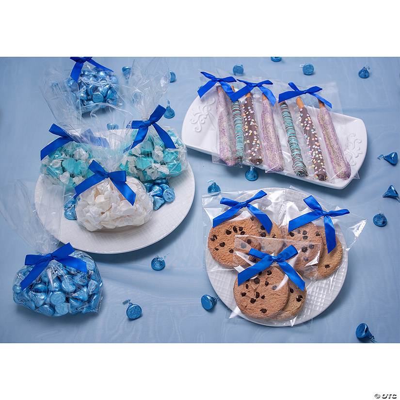 Clear Cellophane Bag Assortment with Royal Blue Bow Kit for 244 Image