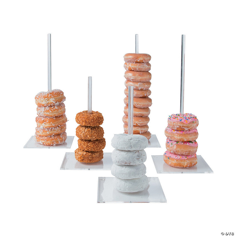 Clear Donut Serving Stands - 5 Pc. Image