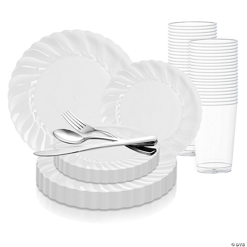 Clear Flair Plastic Wedding Value Set - 72 Settings Image
