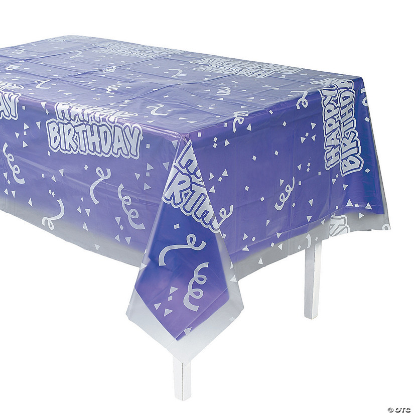 Clear “Happy Birthday” Printed Tablecloth Discontinued