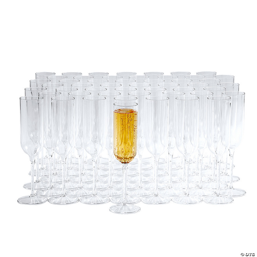 Clear Plastic Champagne Flutes 50 Ct. Oriental Trading