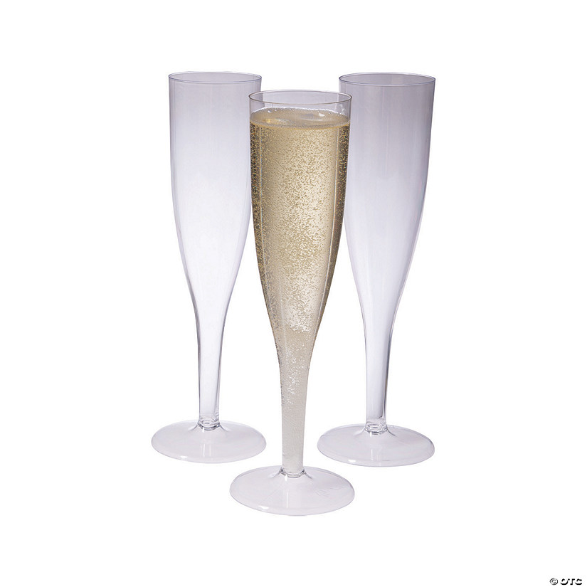 Clear Plastic Champagne Flutes Box Set - 10 Ct. Image