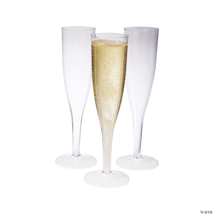 Clear Plastic Champagne Flutes Box Set - 25 Ct. Image