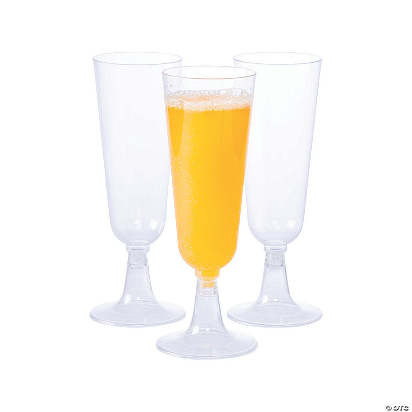 Clear Plastic Mimosa Flutes - 20 Ct. Image