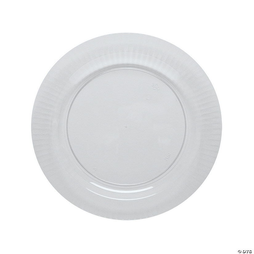 Clear Ribbed Edge Premium Plastic Dinner Plates Discontinued