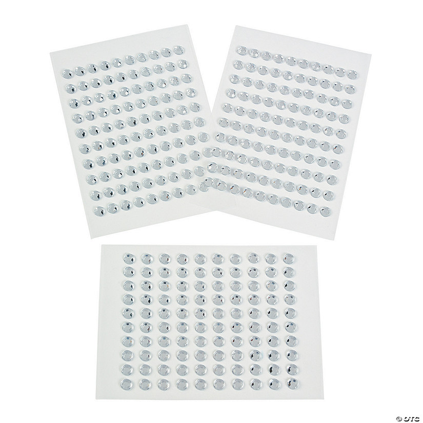 Clear Round Adhesive Jewels Discontinued