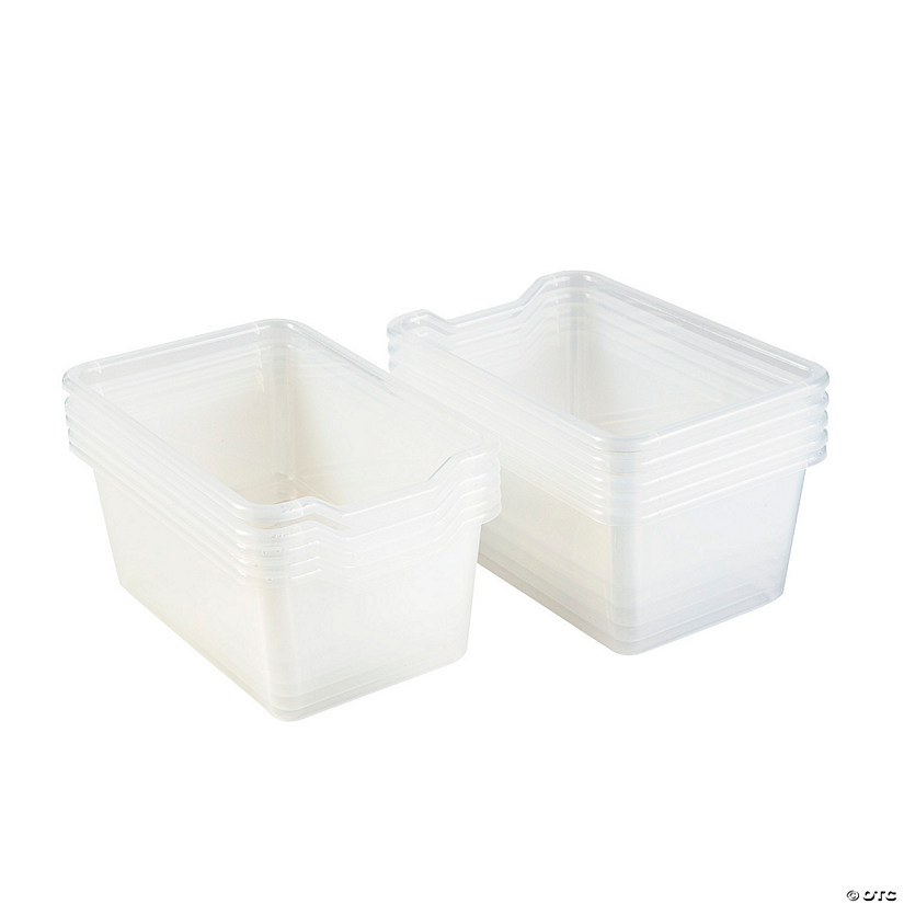 Clear Scoop-Front Storage Bins - 10 Pc. Image