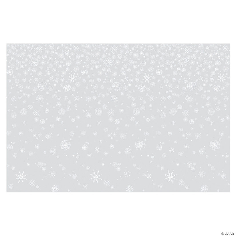 Clear Snowflake Print Backdrop - 3 Pc. Image