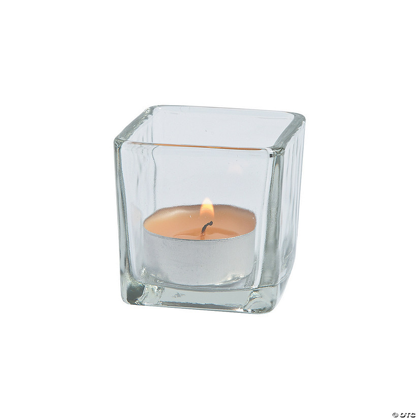 Clear Square Votive Candle Holders - 12 Pc. Image
