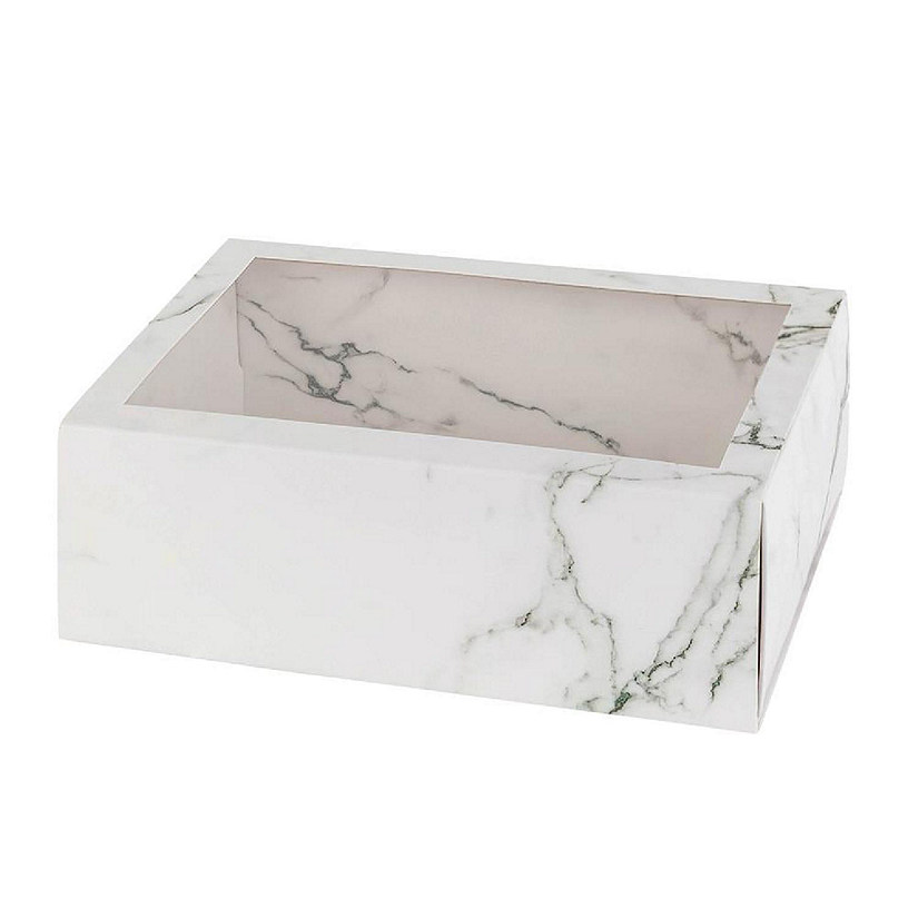 Clear Window Gift Boxes Rectangle White 7.5" X 5" X 2.5" 12 Pack Image