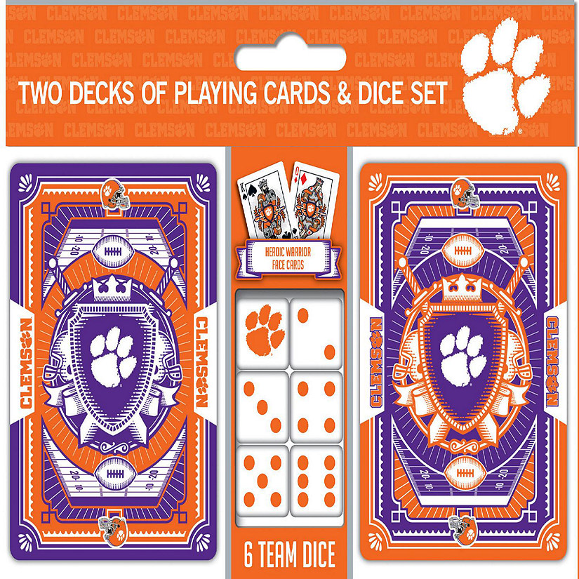 Clemson Tigers - 2-Pack Playing Cards &amp; Dice Set Image