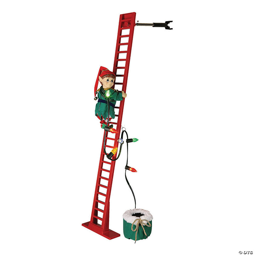 Climbing Elf with Ladder Christmas Decoration | Oriental ...