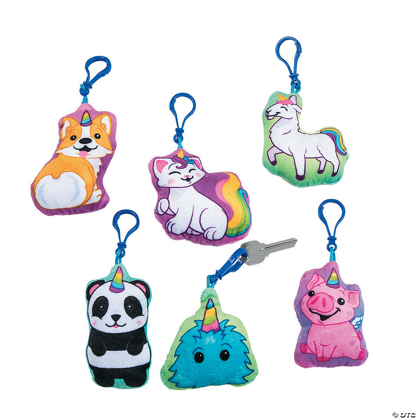 Clip Critters Stuffed Anicorn Keychains Oriental Trading