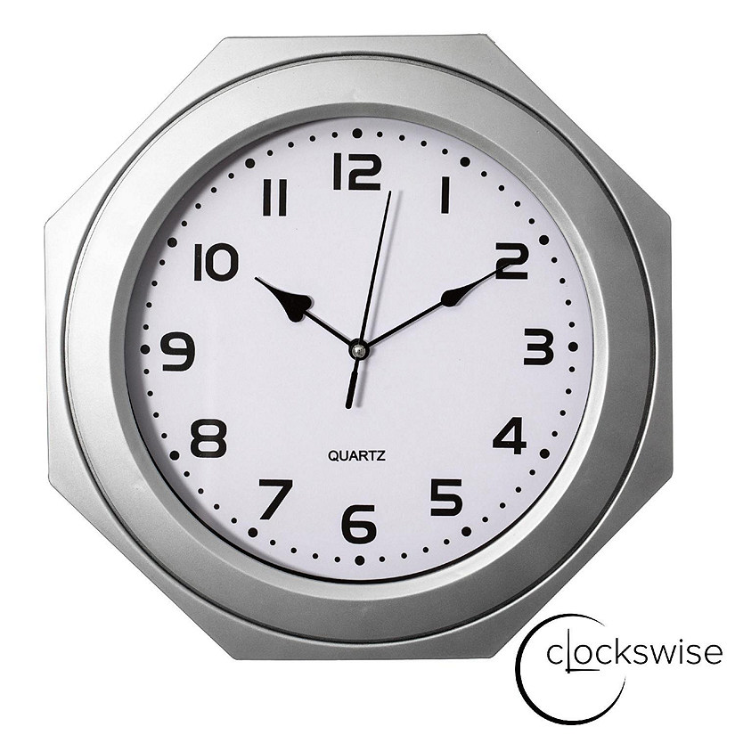 Clockswise 12-in Non-Ticking Octagon Wall Clock Image