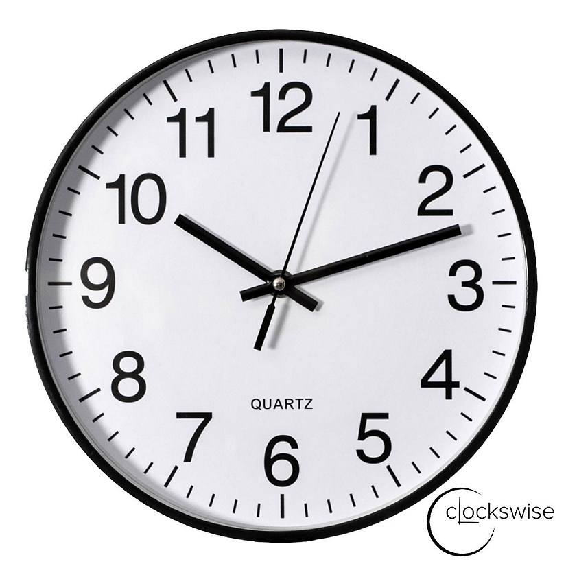 Clockswise Black 10-In Analog Clock Image