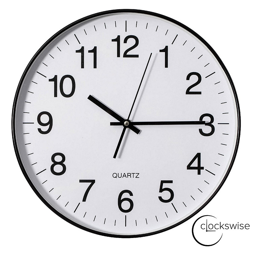 Clockswise Black 14-In Analog Clock Image
