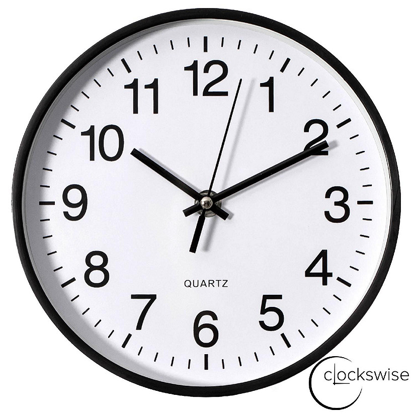 Clockswise Black 8-In Analog Clock Image