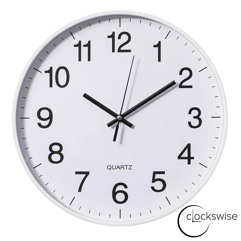 Clockswise White 14-In Analog Clock Image