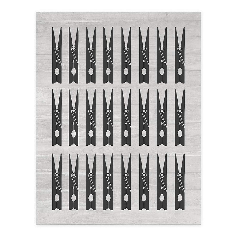 Clothespins Laundry Art 8.5x11in 1-Pack Image