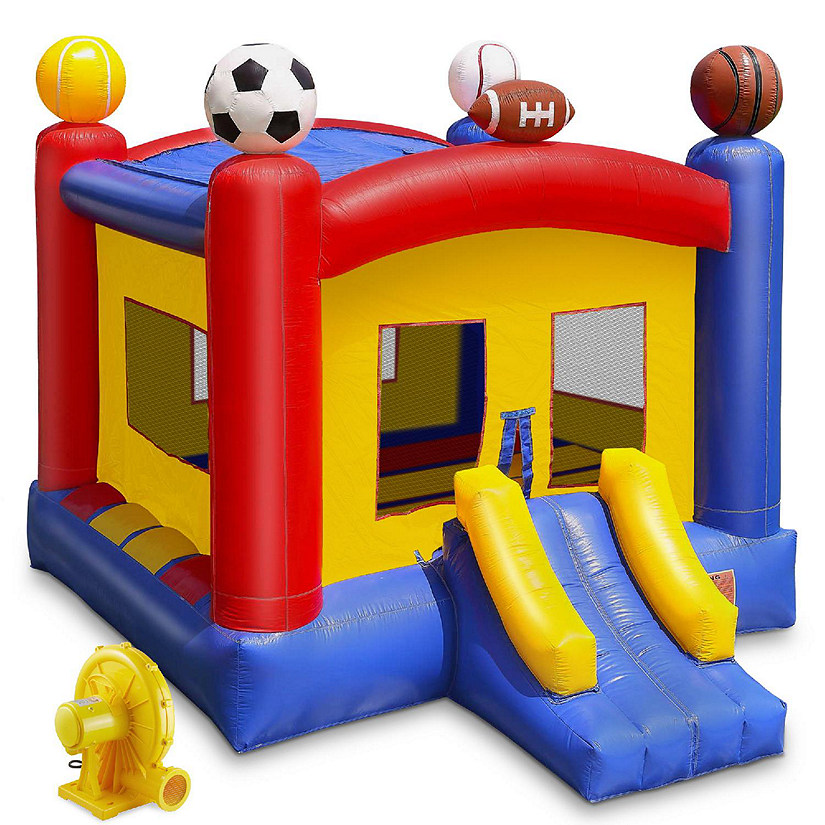 Cloud 9 17' x 13' Commercial Sports Bounce House w/ Blower - 100% PVC Inflatable Bouncer Image