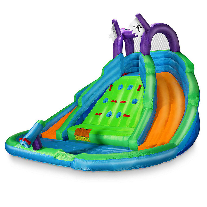 Cloud 9 Bounce House With Climbing Wall, Water Slide And Pool With Blower Image