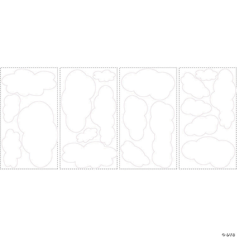 Clouds (White Background) Peel &amp; Stick Wall Decals Image