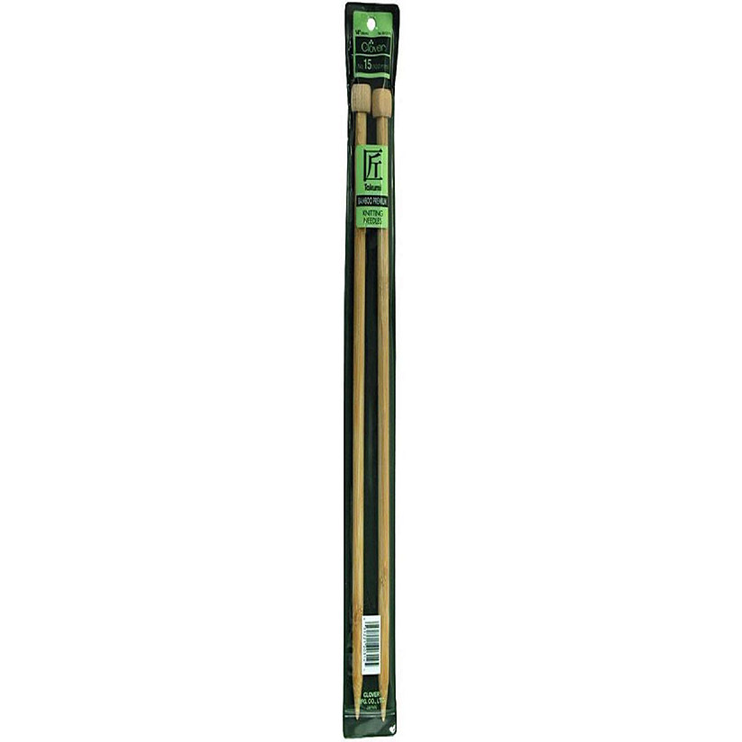 Clover Bamboo Single Point Knitting Needles - 14 in. Size 15 (10 mm)