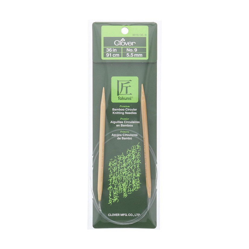 Clover Takumi Bamboo Interchangeable Circular Knitting Needle Set |  Oriental Trading