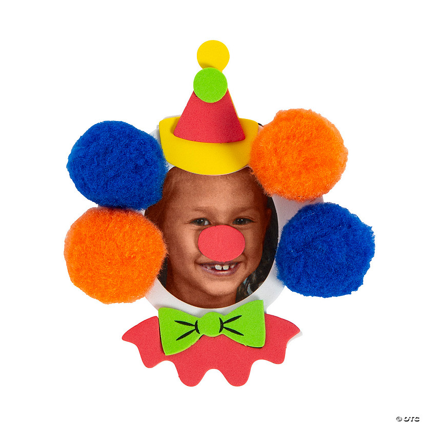 Clown Face Picture Frame Magnet Craft Kit - Makes 12 Image