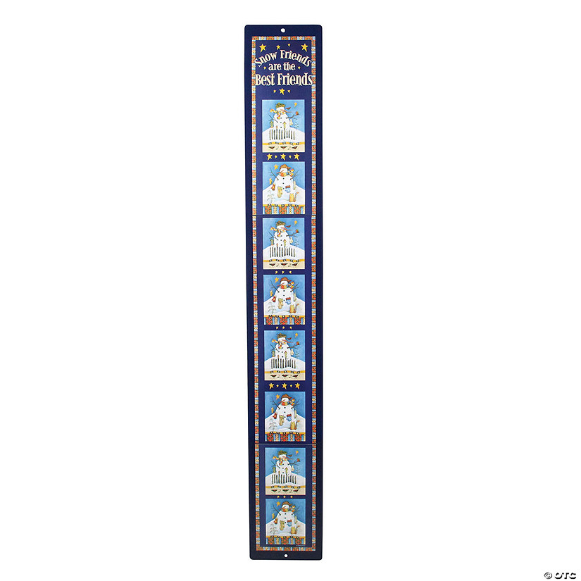 Club Pack of 120 Blue and White Snow Friends Wall Hanging Christmas Card Holders 42" Image