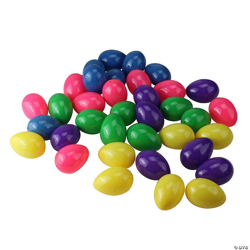 Club Pack of 36 Vibrantly Colored Springtime Easter Egg Decorations 2.5" Image