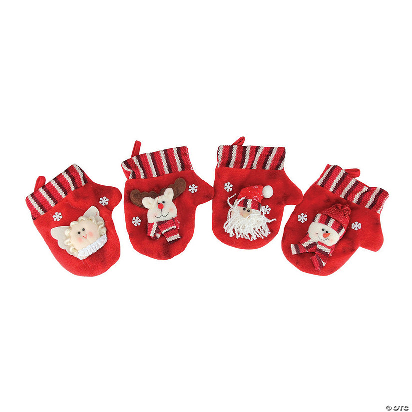 CMI - Pack of 10 Red Christmas Stocking and Gift Bag Set 14.5" Image