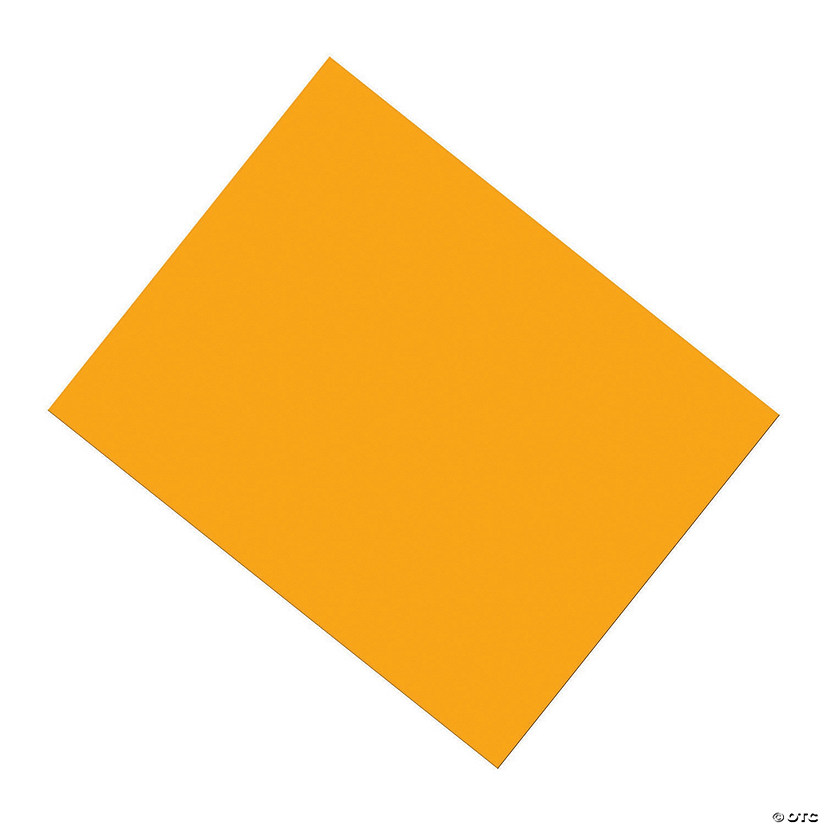 Coated Poster Board Orange, Qty 25