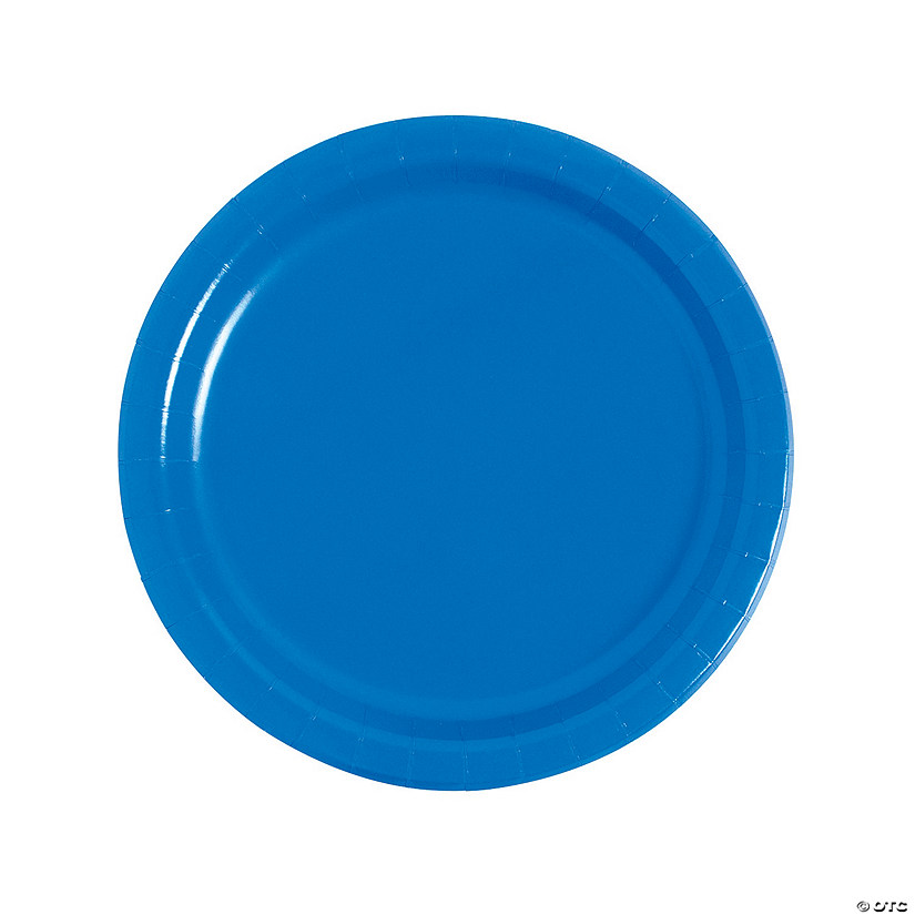 Cobalt Blue Paper Dinner Plates - 24 Ct. Image