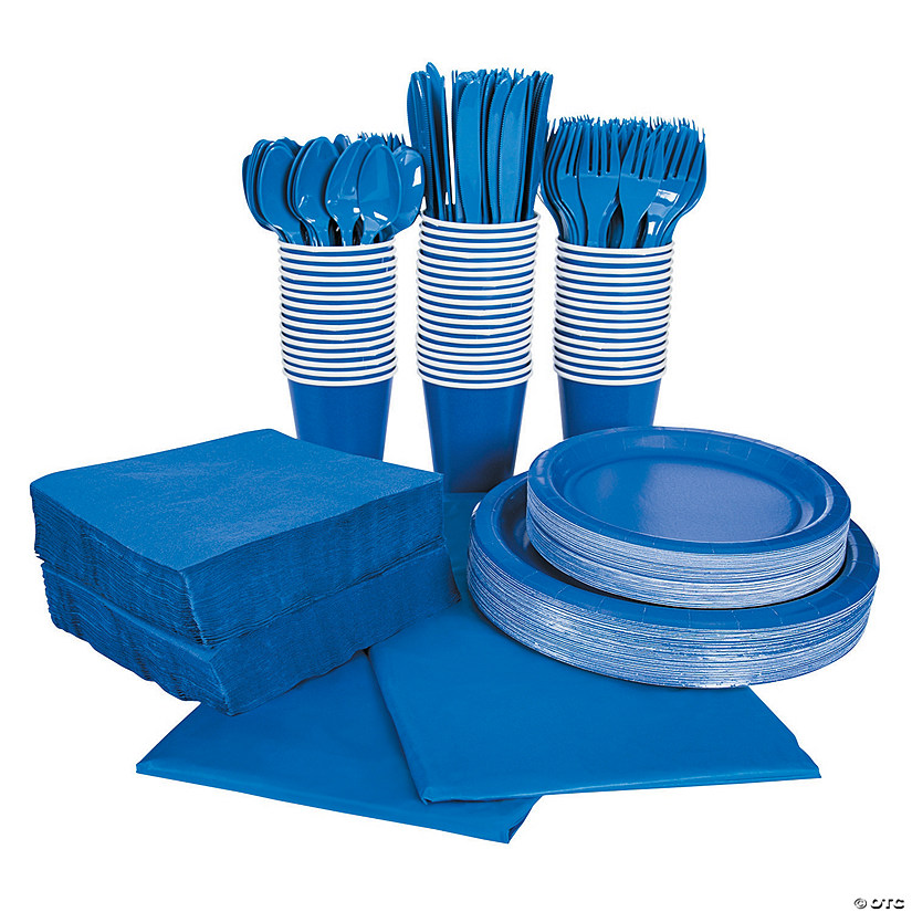 Cobalt Blue Tableware Kit for 48 Guests
