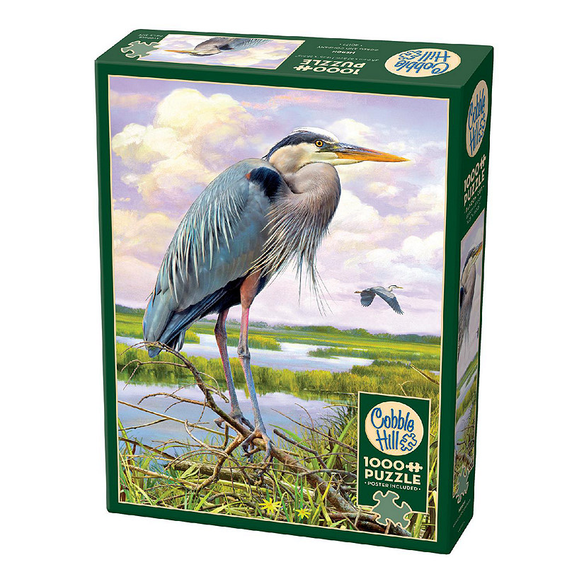Cobble Hill 1000 Piece Puzzle: Heron - Reference Poster Included Image