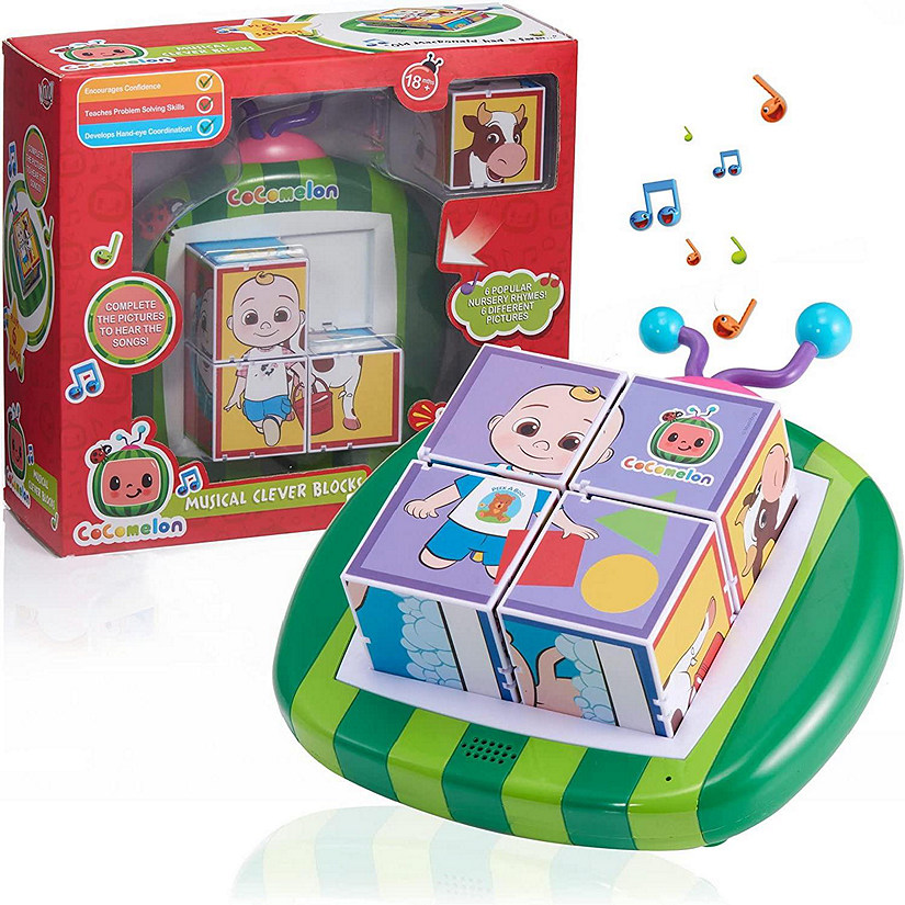 CoComelon Musical Clever Blocks Nursery Rhyme Songs Learning Toy Interactive WOW! Stuff Image