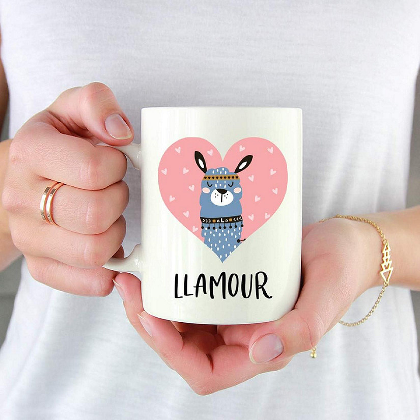Coffee Mug Llamour, Heart Llama Image