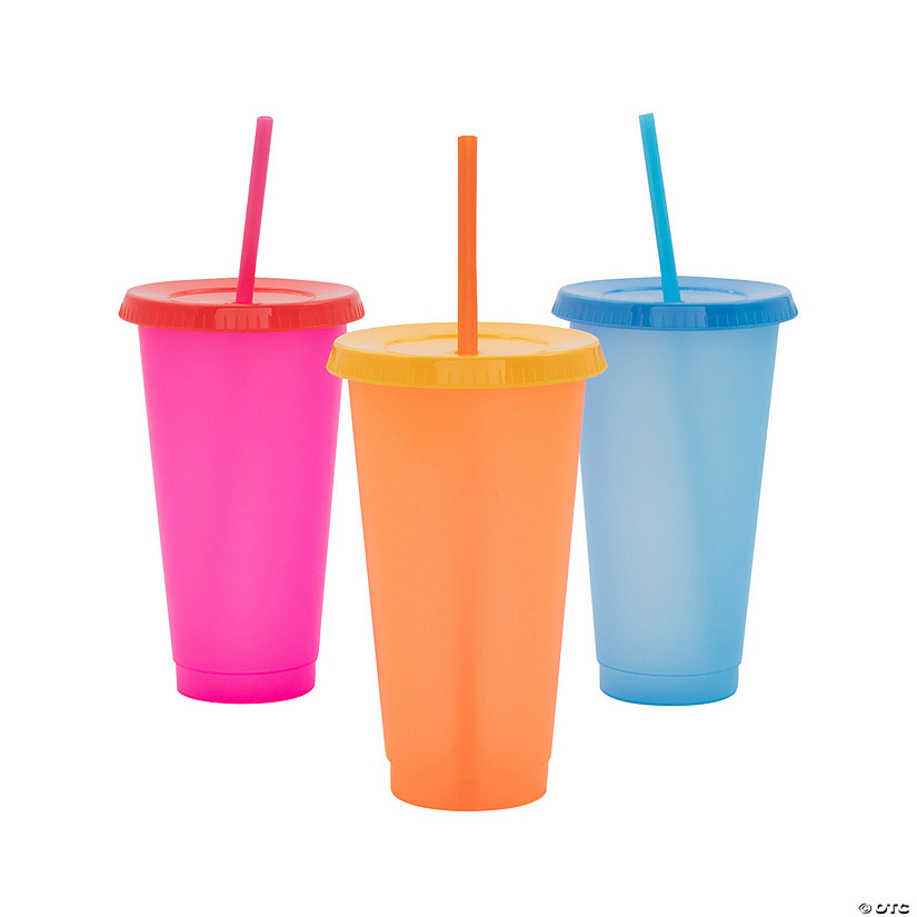 Color-Changing Tumblers with Lids & Straws | Oriental Trading