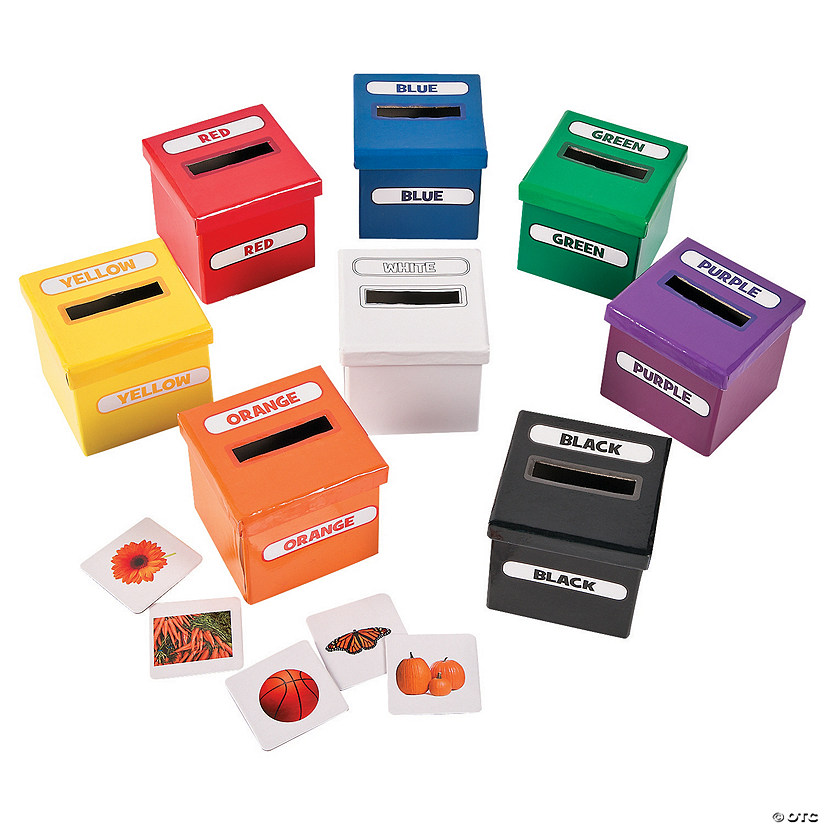 Color Sorting Boxes - Educational - 56 Pieces