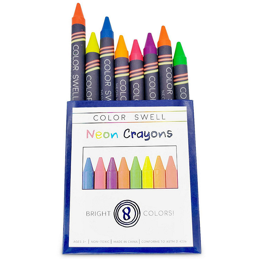 Color Swell Neon Crayons Bulk Packs - 18 Boxes of Fun Neon Bulk Crayons (144 total) Image