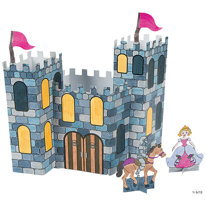 Color Your Own 3D Castles - 12 Pc. Image