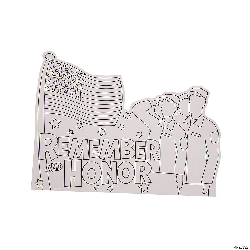 Color Your Own 3D Memorial Day Stand-Up Sign - 12 Pc. Image