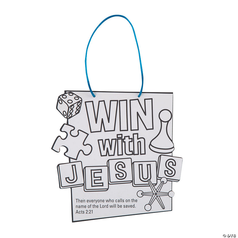 Color Your Own Acts 2:21 Board Game VBS Signs - 12 Pc. Image