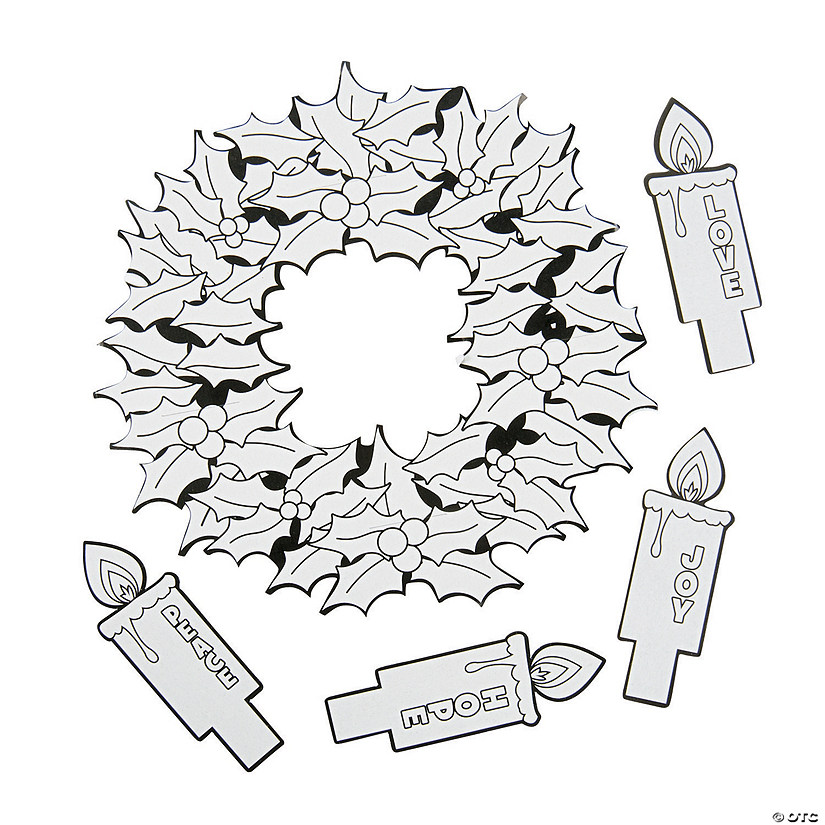 Color Your Own Advent Wreaths - 12 Pc. Image