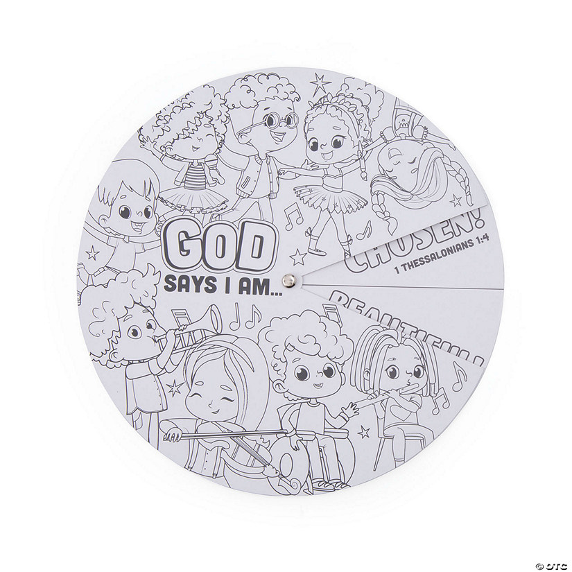 Color Your Own Affirmation Wheels - 12 Pc. Image